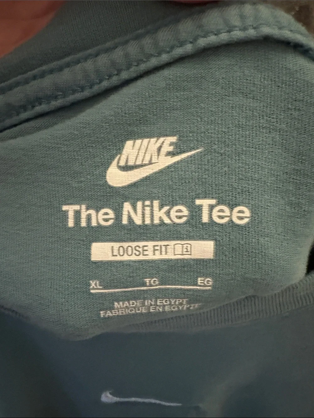 Nike Women's Sage Green Cropped Swoosh Tee - White Logo